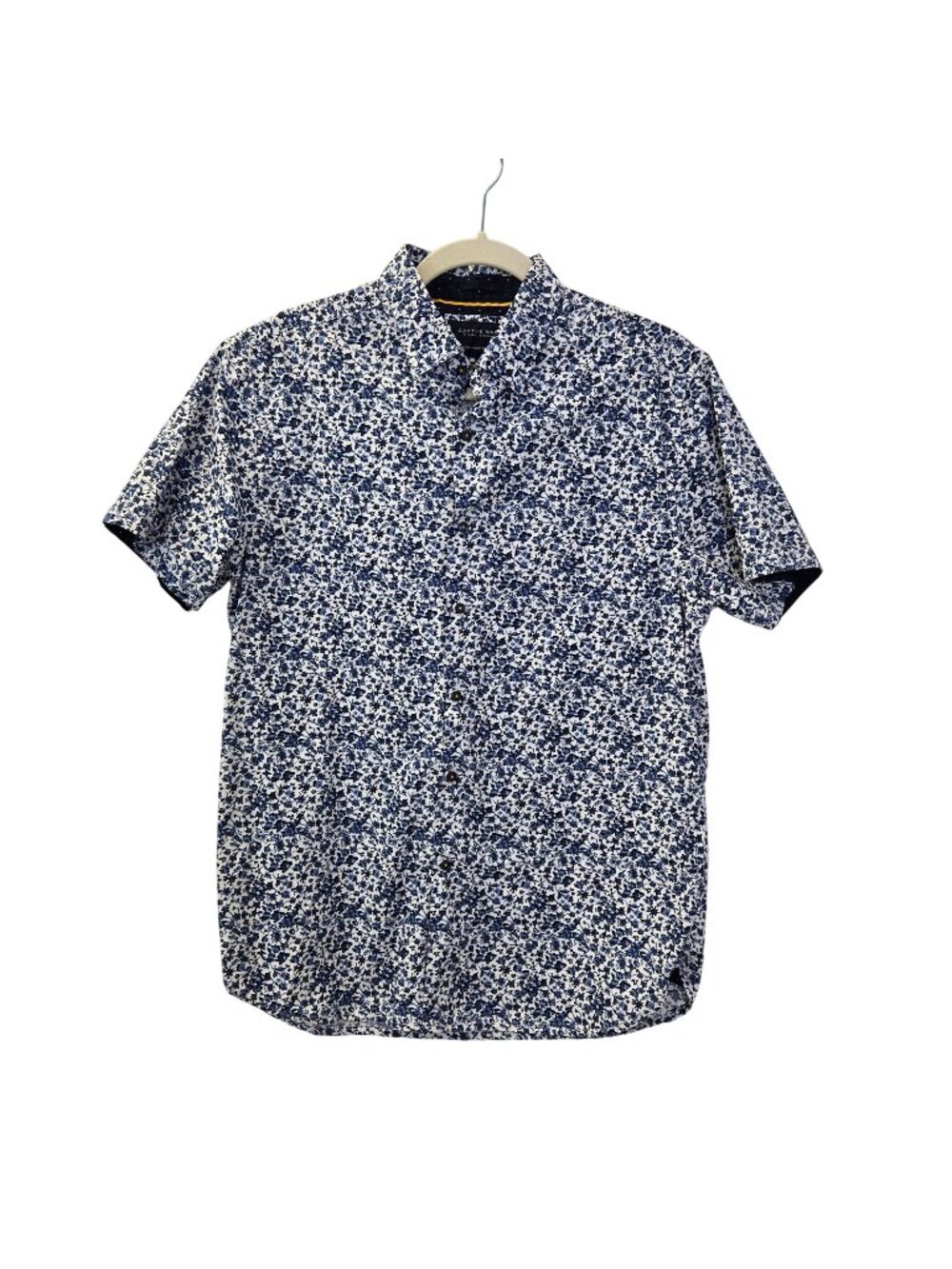 Ricky Singh Cactus Man Floral Short Sleeve Button Down Shirt Size Medium